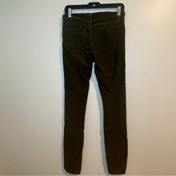 Madewell Pants Womens Size 27 x 34 Olive Green Skinny Stretch Corduroy Low Rise - Picture 4 of 8